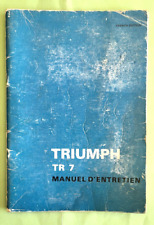 TRIUMPH TR 7 / manuel