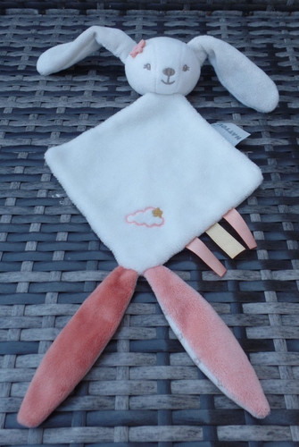 B13g doudou plat lapin - b13g, blanc