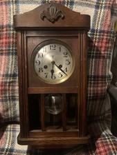 Vintage German Friedrich Mauthe Schwenningen Wall Clock Working Condition 1925