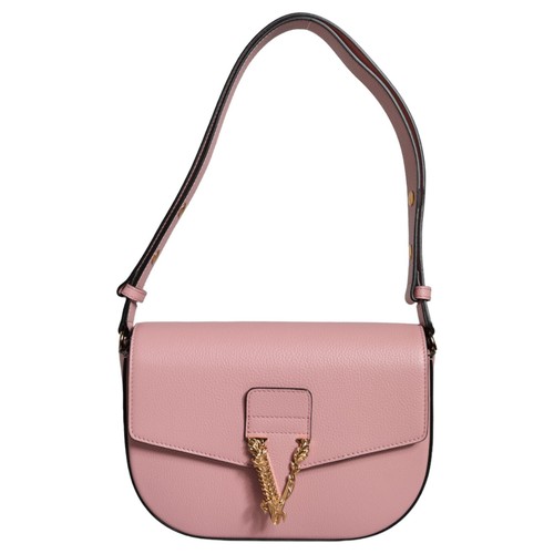 Sac versace rose grainé - rose, cuir