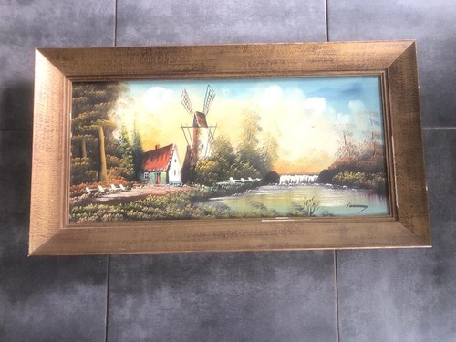 Cadre ancien toile peinture