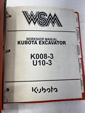 Workshop Manual for Kubota Excavator Model K008-3 U10-3