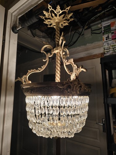 Lustre bronze pampilles - lustre,