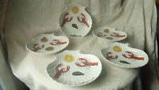 5 PORCELAIN SHELL PLATES FOR SHELLFISH*