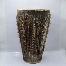 Rare African Djembe Zulu Ethnic Goat Skin Hand  Bongo drum Tamtam 10" H 