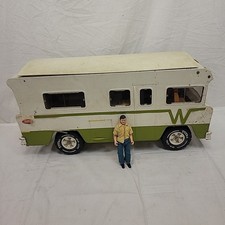 1970s Vintage Tonka Winnebago Indian RV Camper Toy 22" Steel RV With Figure Read
