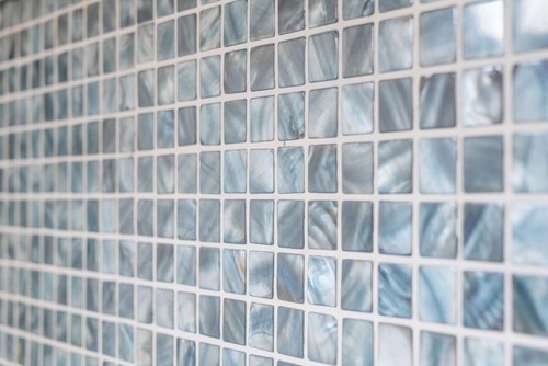 Mosaïque carreau bleu gris - mosaïque, bleu-gris