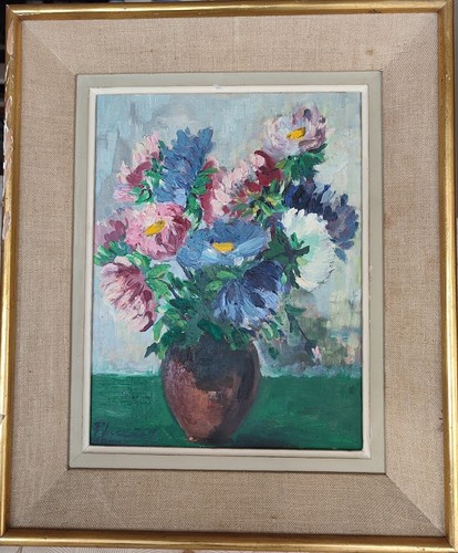 Tableau floral dans vase - ,