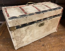 Antique 19th century Miniature Trunk Suitcase Toy Doll Kids Vintage Box