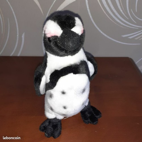 Peluche pingouin noir et - peluche,