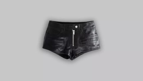 Nouveau short cuir noir - nouveau,