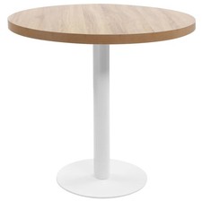 Table de Bistro Marron Clair 80 cm MDF Café Salle à Manger Restaurant vidaXL