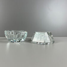 Set of 2 Antique Crystal Daum and Val Saint Lambert Ashtrays