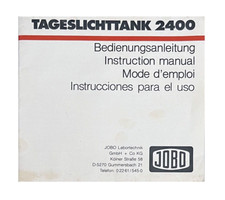 JOBO 2400 CUVE Mode d'emploi