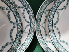 Faïence ancienne (1930) Moulin des Loups & Hamage "Pépita" 7 Assiettes plates