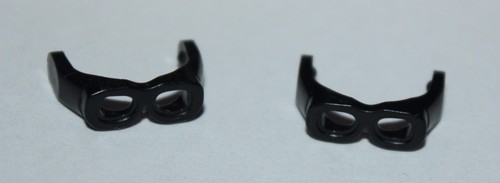 Lego minifig black visor - 2, x