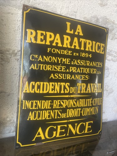 Ancienne plaque emaillee - plaque,