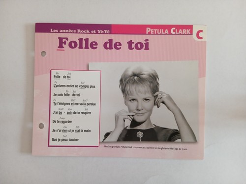 Carte fiche petula clark - fiche,