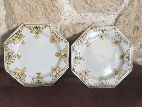 Paire assiettes ceramique - paire, d’assiettes