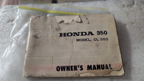 1968 honda 350 owners - owners, manual