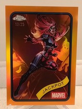 2025 Topps Chrome Marvel JACKPOT True Orange Refractor 10/25 #81