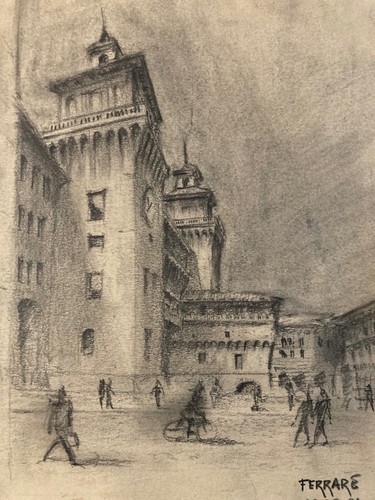 Beau dessin fusain ferrare - beau,