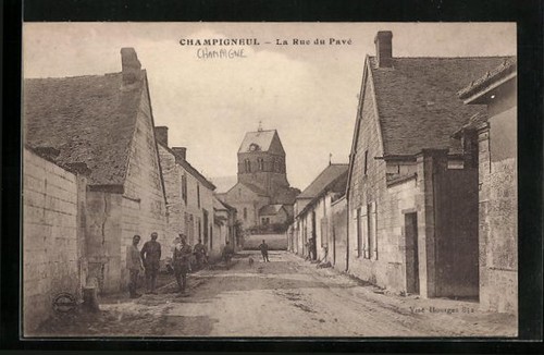 Cpa champigneul rue du - cpa,