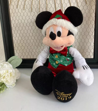 10⚜️ Plush Blanket Mickey Christmas Disney Store 2019 Height 40 Cm Standing