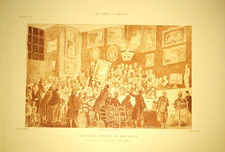 Lithographie Tableau peinture toile Vente publique tableaux au 18ème siècle