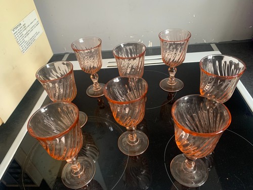 Lot verres vin vintage - 8, à