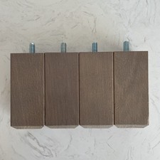 IKEA STUBBARP 4 Light Gray Walnut Legs For Besta Cabinets Pre-Owned 13958