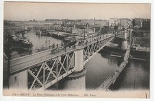 BREST - Finistere - CPA 29 - revolving bridge and military tram port