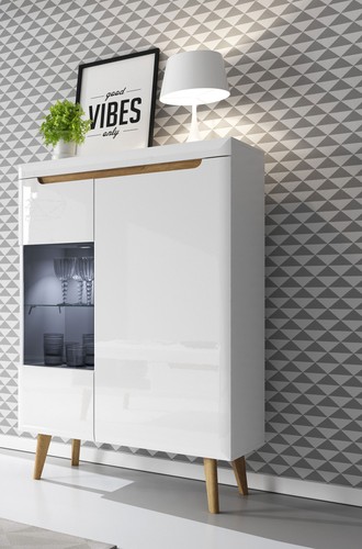 Meuble haut vitrine - meuble, blanc