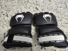 Venum Impact 2.0 Hook and Loop MMA Gloves Sz L/XL Black/White NWOT