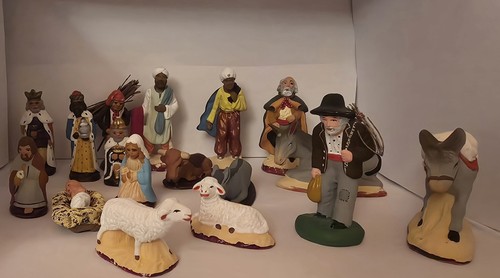 Lot santons creche terre - de,