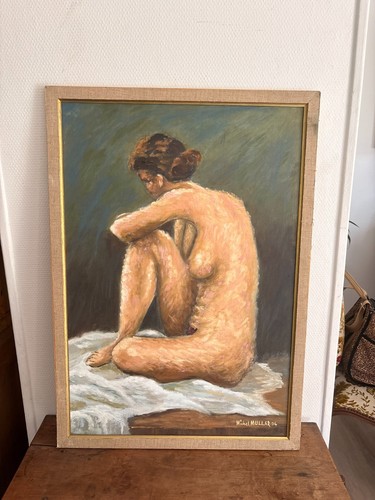 Ancien peinture huile panneau - peinture,