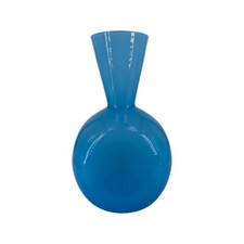 Petit vase opaline bleue - vase, en