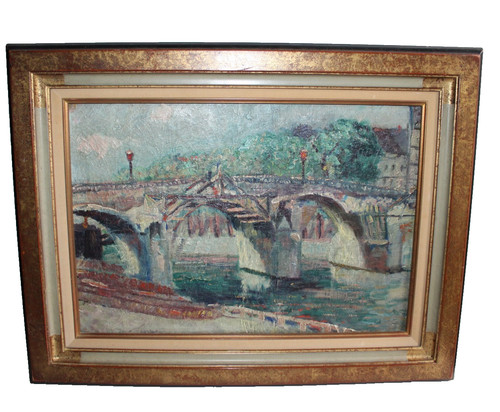 Ancienne huile sur toile non