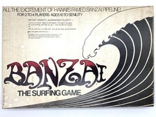Banzai The Surfing Game By Gary Lee Enterprises 1974 Pipeline Hawaii Board Game