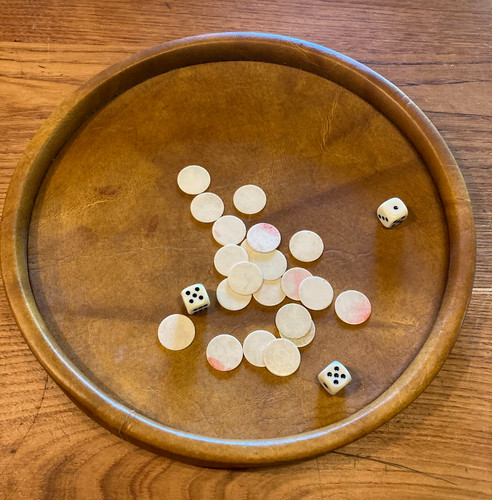 Plateau jeu 421 en cuir - de,