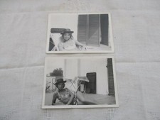 LOT 2 OLD AMATEUR PHOTOGRAPHS TANNING SCENE
