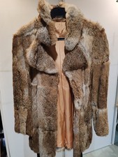 ANCIENNE VESTE EN PEAU DE LAPIN FOURRURE VERITABLE FEMME