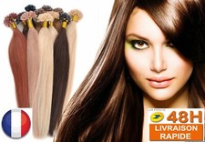 50-200 EXTENSION DE CHEVEUX POSE A CHAUD REMY HAIR 100% NATUREL 49-60CM U TIP 3A