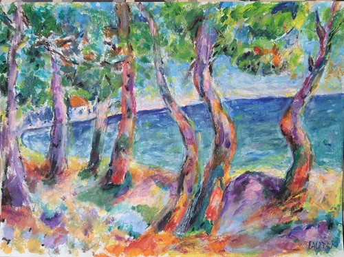 Côte mauve acrylique - "la,