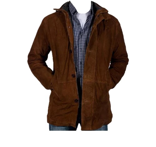 Veste marron en cuir - veste,