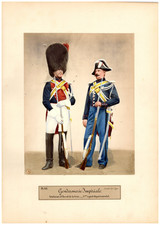 Louise Laffon, Gendarmerie Impériale, 1866 Vintage salt print, with handcolour, 