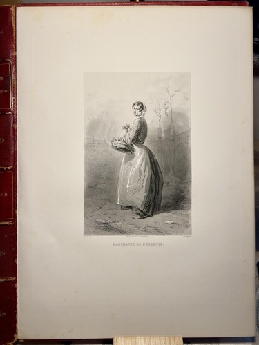 Marchande bouquets 1857 - marchande, de