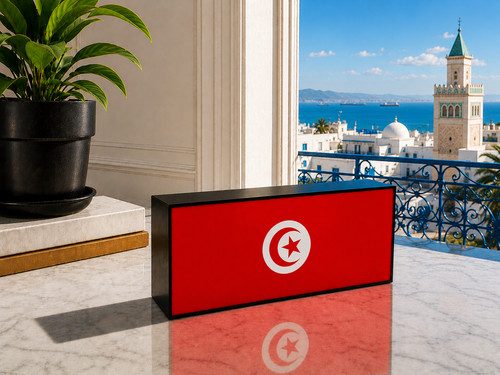 Lightbox led drapeau - drapeau, tunisie