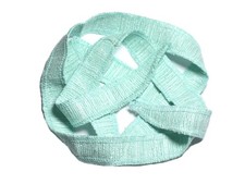 Collier Ruban Soie sauvage Bourrette 85 x 2cm Vert clair Turquoise SOIE185 - 874