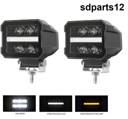 Phares travail led 12 - 2, 12-24v